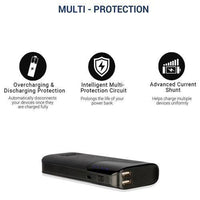 Syska 10000mAH Lithium-ion Power Vault 100 Power Bank L1001X-BK (Black) - Indclues