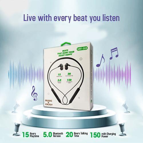 MBT008 Extra Bass Wireless Neckband - Indclues